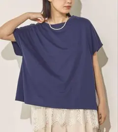 Kriss Soonik クリスソニック スーザントップ ネイビー メッシュ 