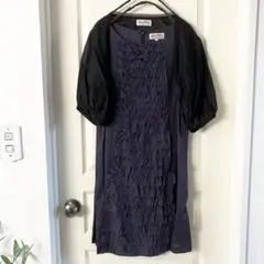 美品✨アデュートリステスLuxeパープルフリルワンピースブラックボレロセット38