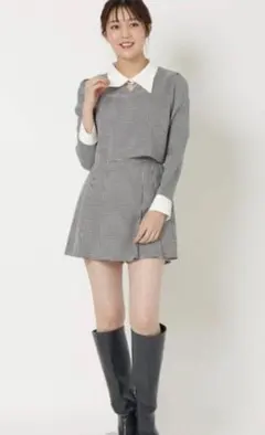 REDYAZEL 襟付き セットアップ トップス＆ボトムス付き