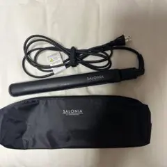 SALONIA セラミックストレートヘアアイロン ブラック　ケース付き