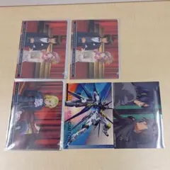 ❶ガンダムSEED FREEDOM ミニクリアファイル ビジュアルポスター 5枚