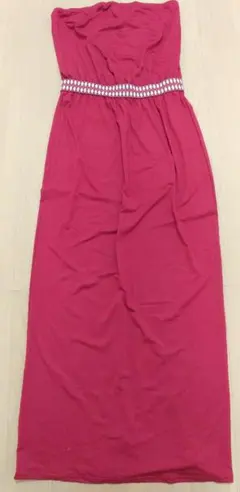 赤色ノースリーブマキシワンピース　Mサイズ