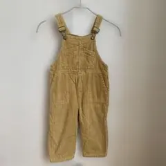 ZARAキッズ、ベビーコーデュロイ オーバーオール イエロー　からし色