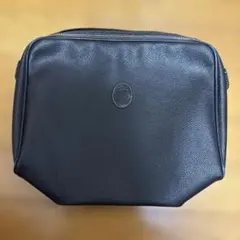 【トラサルディ】ブラック レザー クラッチバッグ