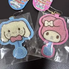 サンリオ　チョコレートさがら刺繍キーホルダー　シナモンロール　マイメロディ2個
