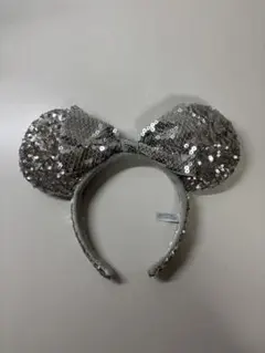 ミニー シルバー スパンコール カチューシャ
