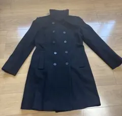 ZARA BASIC ブラック ダブルブレストコート