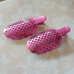 ピンク 前髪流し用 ヘアクリップ 2個 セット