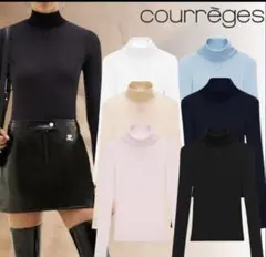 courreges クレージュ ブラック シースルートップス　ハイネックのサムネイル