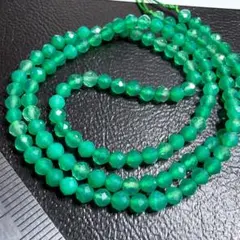 高品質＊グリーンオニキス＊ラウンドカットw16