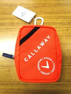 新品未使用　CALLAWAY キャロウェイ　ポーチ　カラビナ付き　オレンジ