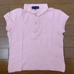 Ralph Lauren ピンク キッズ女児半袖ポロシャツ 140