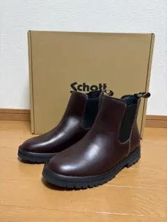Schott ダークブラウン サイドゴアブーツ