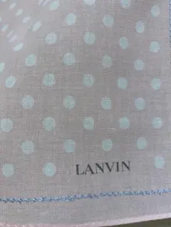 LANVINハンカチ　スカーフ　ピンク水玉