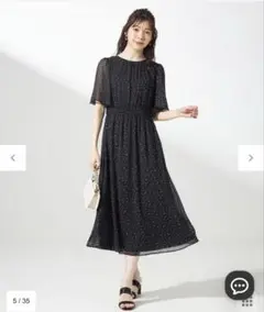 エニィスィス　新品　【洗える】シアーパターン ワンピース