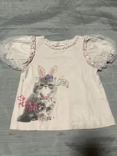 メゾピアノ 猫イラスト Tシャツ 100cm