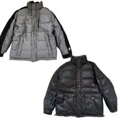 TOMMY HILFIGER　リバーシブル　ダウンジャケット ブラックグレー Lのサムネイル