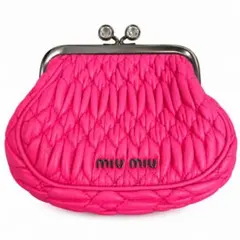 h*s様 miu miu マテラッセ がま口 コインケース ピンク