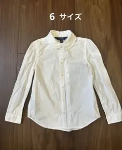 POLO RALPH LAUREN 美品フリル襟長袖シャツ 6
