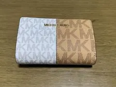 MICHAEL KORS 二つ折り財布 ホワイト/オレンジ