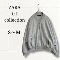 ZARA trf collection ザラ ジップアップ グレー S〜M