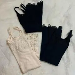 JEANASISレース付きキャミソール3枚セット