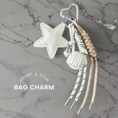 人気商品再入荷❣️ じゃらじゃらキーホルダー ホワイト 白色 パラコード 星