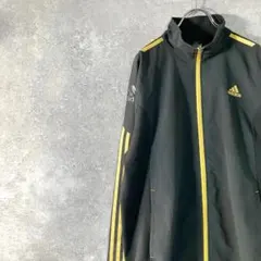 adidas　トラックジャケット　長袖　ブラック　ジップアップ　スリーライン