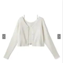 GRL ショート丈カーディガンXキャミソールニットアンサンブル [dr404]