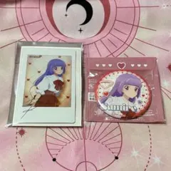 アイカツ 氷上スミレGirly RED 缶バッジ チェキ風 セット