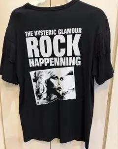 HYSTERIC GLAMOUR フリンジTシャツ ブラックのサムネイル