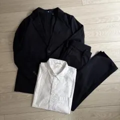 ユニクロ　ネイビー　スーツ　150cm セットアップ　紺　上下