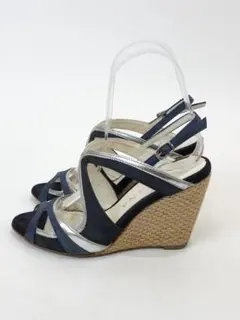 DIANA ウェッジソール サンダル アンクルストラップ 22.0cm