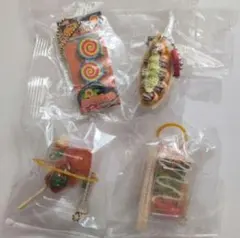 銀たこミニチュアチャーム 屋台食品マスコット 花火チャーム