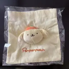 ポムポムプリン マスコット付き巾着