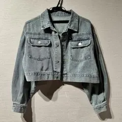 クロップド Gジャン バルーンスリーブ　デニム　ジャケット　アウター　新品未使用のサムネイル