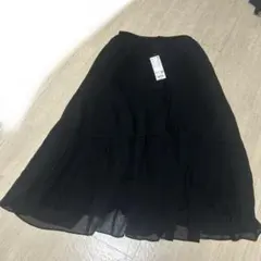 UNIQLO WOMEN シフォン ティアードスカート L