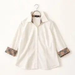 バーバリーロンドン シャツ ブラウス XL 大きいノバチェック ホースロゴ刺繍