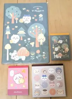 新品未使用　ちいかわ　ノート　メモ帳　4点セット　ハチワレ　うさぎ　モモンガ