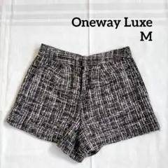 Oneway Luxe ワンウェイ 黒 ツイード ショートパンツ M
