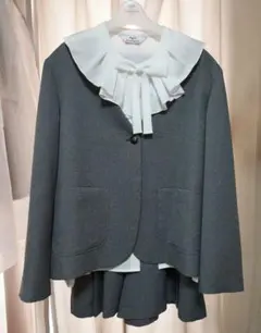 エピヌ pleats frill jacket herringbone gray - メルカリ