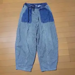 CUBEsugar　ボールパンツ　デニムヒッコリー