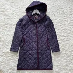人気✨　ラベンハム　キルティングジャケット　ロング　XSサイズ　紫　フード