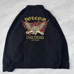 VOLCOM ヴォルコム 刺繍ジップアップブルゾン 濱本峰松園 M
