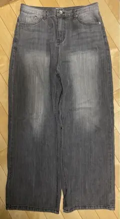 Black up ワイド ブラック デニム