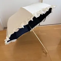 日傘 折りたたみ 2way レディース 晴雨兼用 レース アイボリー ホワイトのサムネイル