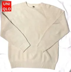 UNIQLO ユニクロ　3Dクルーネックセーター ベージュ　Ｌ