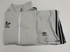 【当時物】90s-00s アディダス デサント製 上下セットアップ グレー Lのサムネイル
