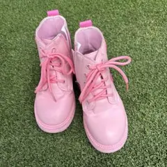 ピンク ハート装飾 ブーツ
