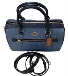 レア COACH ローグ 25 メタリックブルー ネイビー - メルカリ
